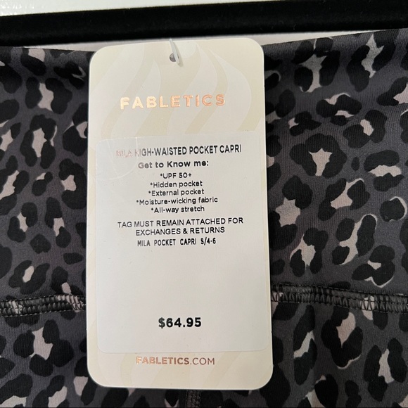 Fabletics High Waisted Leggings Leopard Print Size Small - Picture 3 of 7